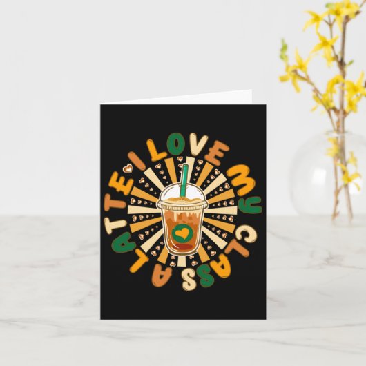 Cool I Love My Cl A Latte Valentines Day Coffee Kaart (Gele Bloem)