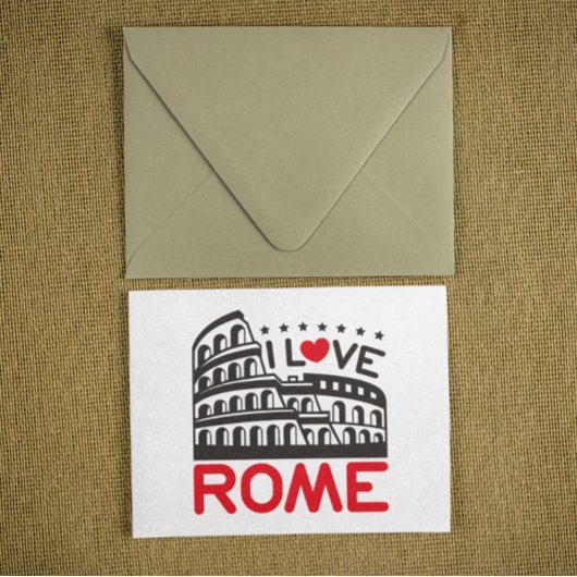 Cool I Love Rome Italy Colosseum Travel Briefkaart