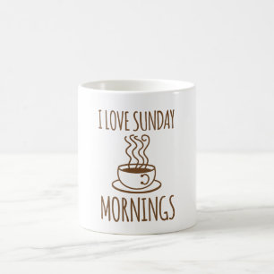 Cool 'I love Sunday Mornings' Koffiebeker Koffiemok