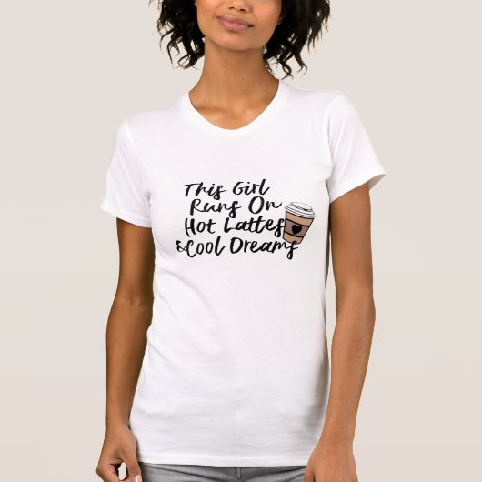 "Cool I Love You a Latte Coffee" Funny T shirt (Voorkant)