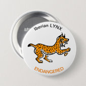 Cool Iberische LYNX - Dierenactivist - Wildlife - Ronde Button 7,6 Cm (Voorkant /achterkant)