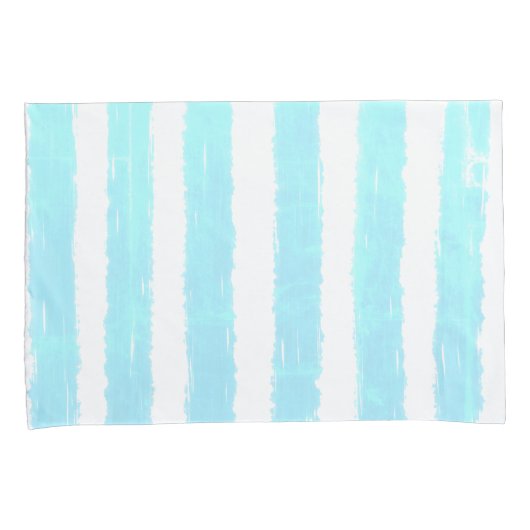 Cool Ice Blue Faux Shimmer Waterverf Kussensloop (Voorkant-Rechts)