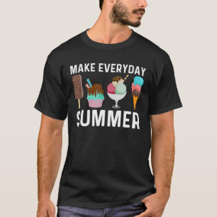 Cool Ice Cream Art voor mannen Gelato Cone Froze T-shirt