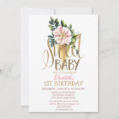 Cool Ice Cream Bloem Gestreept Verjaardag Kaart (Voorkant)