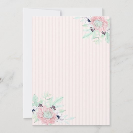 Cool Ice Cream Cactus Striped Verjaardag Kaart (Achterkant)