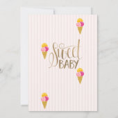 Cool Ice Cream striped Birthday Kaart (Achterkant)