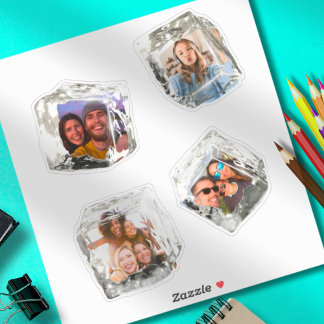 Cool Ice Cube Party Foto op maat gesneden vinyl St Sticker