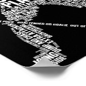 Cool Ice Hockey Art voor mannen Jongen Jongen Ice  Poster (Hoek)