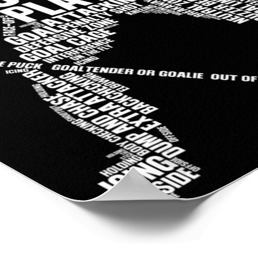 Cool Ice Hockey Art voor mannen Jongen Jongen Ice  Poster (Hoek)