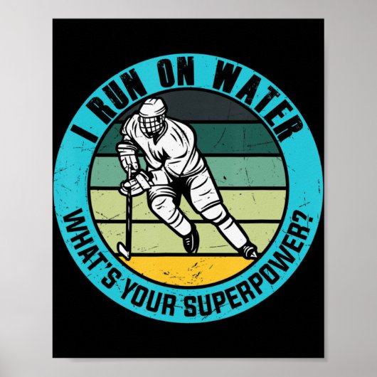 Cool Ice Hockey Player Art voor mannen Ice Hocke Poster (Voorkant)