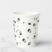 Cool Ice Hockey Zwart-wit Verjaardagsfeest Papieren Bekers (Rechts)