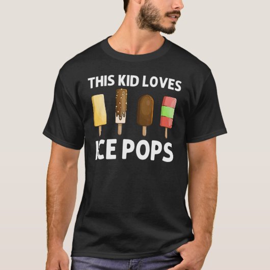 Cool Ice Pop voor kinderen prikt ijsklok, bevroren T-shirt (Voorkant)