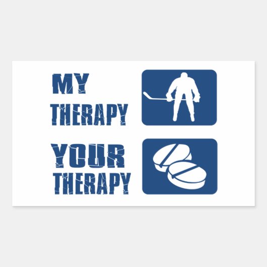 Cool Icehockey design Rechthoekige Sticker (Voorkant)