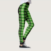 Cool Ierse Shamrock Helder Witte Hart Leggings (Rechts)