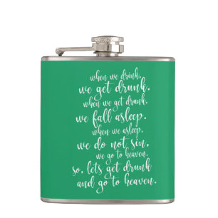 Cool Ierse toast St. Patrick's Day groen & wit Heupfles