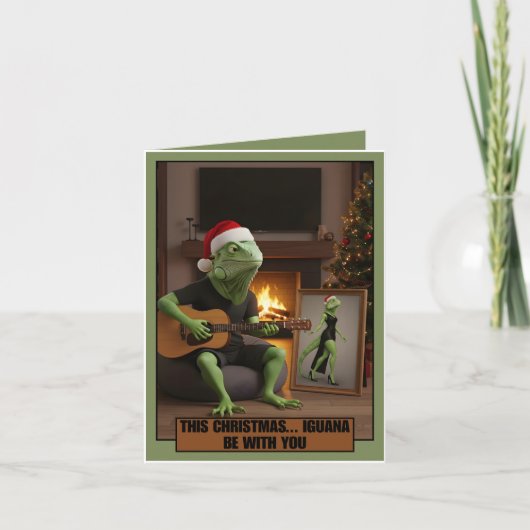 Cool Iguana Christmas  Kaart (Voorkant)