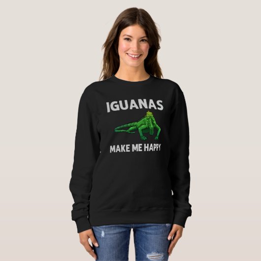 Cool Iguana For Men Women Lizard Reptile  Herpetol Trui (Voorkant volledig)