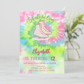 Cool Ijs schaatsen Tie Dye Verjaardag Kaart (Staand voorkant)
