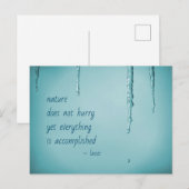 Cool Ijsblauw Waterdruppels Smeltende IJskegels Ze Briefkaart (Voorkant / Achterkant)