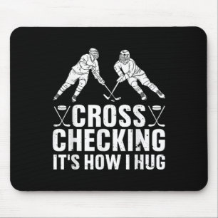 Cool ijshockey kunst mannen vrouwen jongens veld i muismat