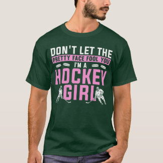 Cool ijshockey voor vrouwen Meisjes hockeyspeler s T-shirt