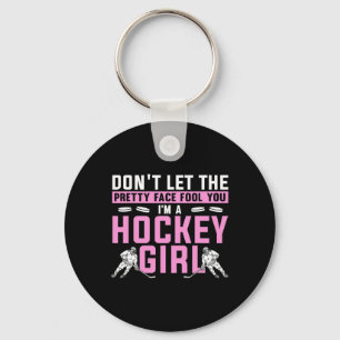Cool ijshockey voor vrouwen Meisjes ijshockeyspele Sleutelhanger