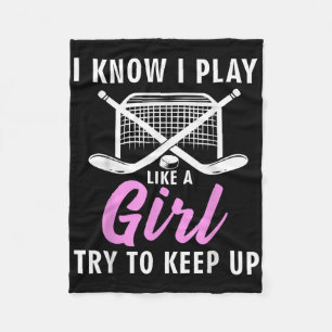 Cool ijshockey voor vrouwen Meisjes veldhockey lie Fleece Deken