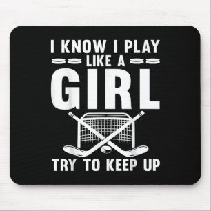 Cool ijshockey voor vrouwen Meisjes veldhockey lie Muismat
