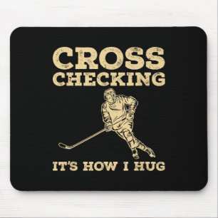 Cool ijshockeykunst mannen vrouwen veldhockeyliefh muismat