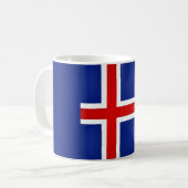 Cool IJsland Flag Koffiemok (Voorkant links)