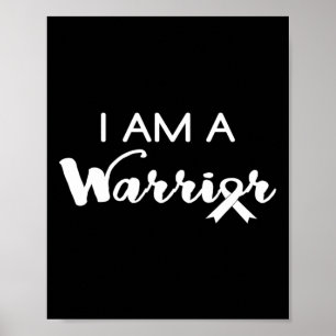 Cool Ik Ben Een Warrior Lint Borst Kinderkanker Poster