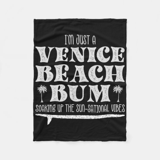 Cool, ik ben gewoon een Venice Beach-lummel, zomer Fleece Deken (Voorkant)