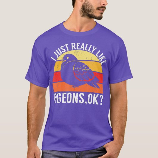 Cool ik hou echt van duiven. t-shirt (Voorkant)