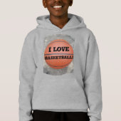 Cool Ik hou van basketbal leuk Kinder Shirt (Voorkant)