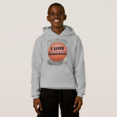 Cool Ik hou van basketbal leuk Kinder Shirt (Voorkant volledig)