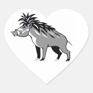 Cool Ik hou van Warty PIGS - Dierenvriend - Wartho Hart Sticker