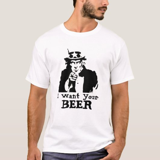 cool ik wil je bieroom sam grappig drink bier t-shirt (Voorkant)