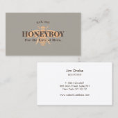 Cool Imker Honey Bee Logo Business Visitekaartje (Voorkant / Achterkant)