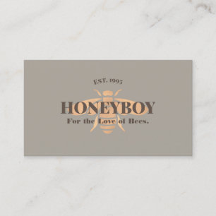 Cool Imker Honey Bee Logo Business Visitekaartje