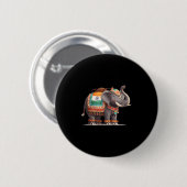 Cool Indian Animals Costume For Elephants Lovers  Ronde Button 5,7 Cm (Voorkant /achterkant)