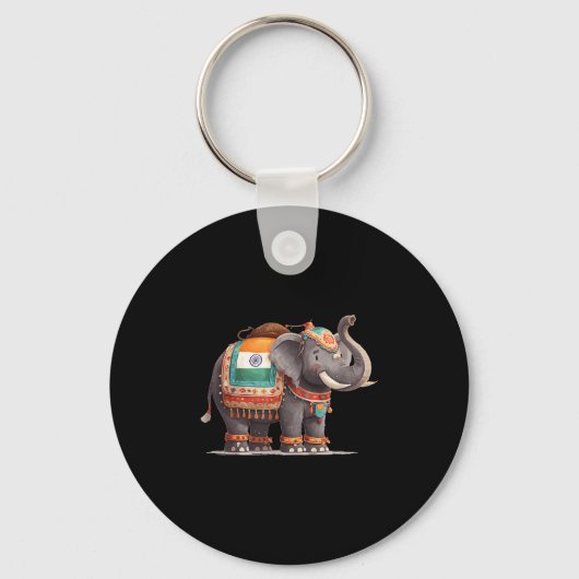 Cool Indian Animals Costume For Elephants Lovers  Sleutelhanger (Voorkant)
