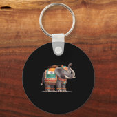 Cool Indian Animals Costume For Elephants Lovers  Sleutelhanger (Voorkant)