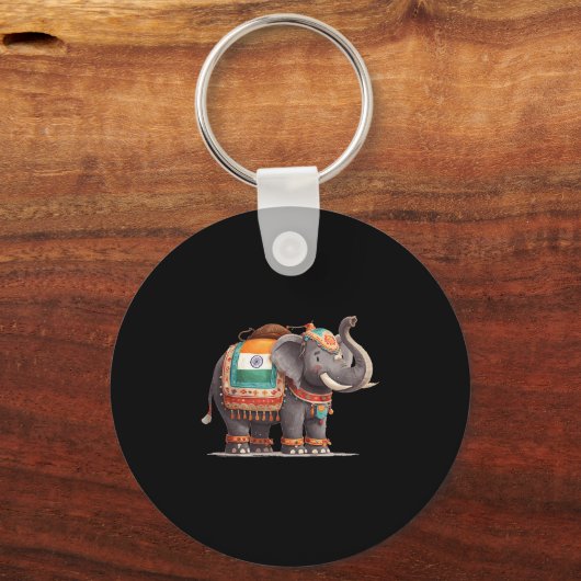 Cool Indian Animals Costume For Elephants Lovers  Sleutelhanger (Voorkant)