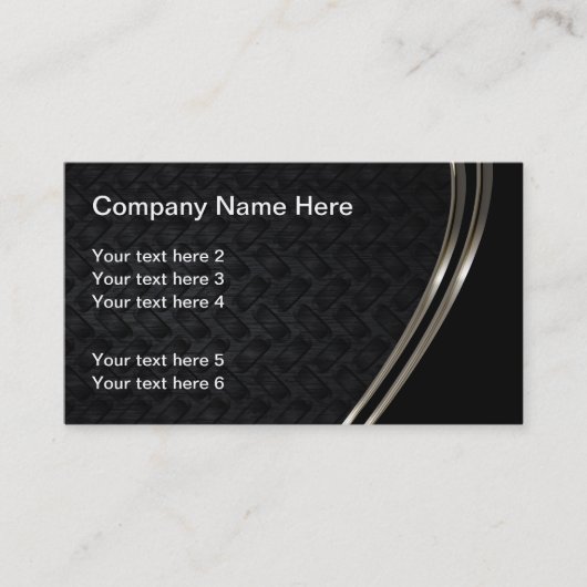 Cool Industrial look Black Metal Visitekaartje (Voorkant)