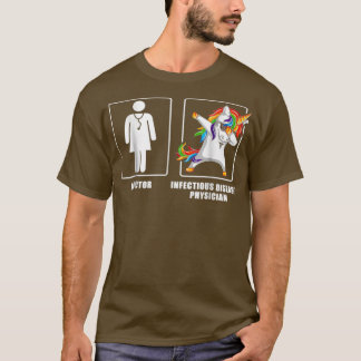 Cool infectieuze ziekte Arts Unicorn Funny Sh T-shirt