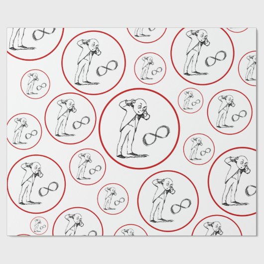 Cool Infinity Symbool Filosofische overvulling Pap Cadeaupapier (Vlak)