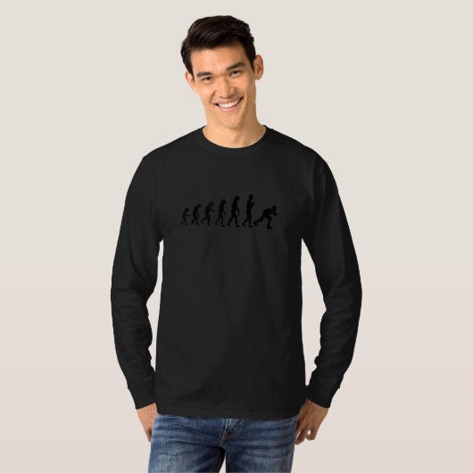 Cool Inline Skating Evolution Funny Rollerblading T-shirt (Voorkant volledig)