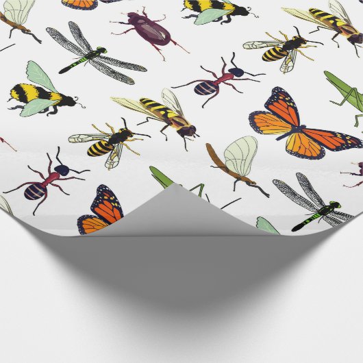 COOL INSECT GLOSSY Wrapping Paper Cadeaupapier (Hoek)