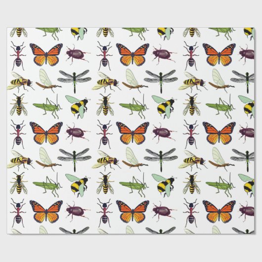 COOL INSECT GLOSSY Wrapping Paper Cadeaupapier (Vlak)