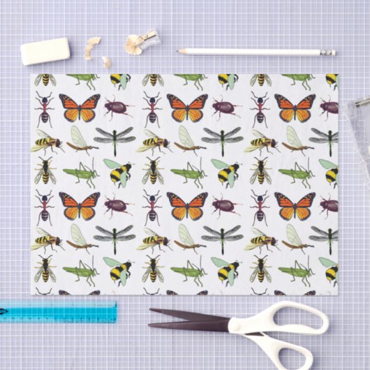 COOL INSECT WEEFSELPAPIER TISSUEPAPIER (Craft)